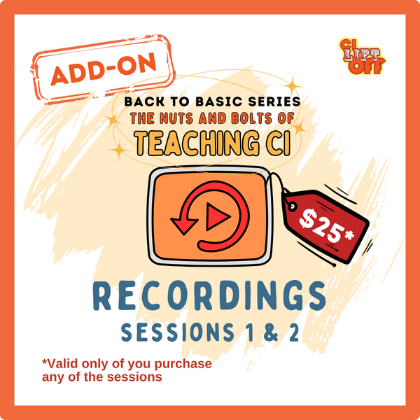 Add-on Recordings for The Back to Basics Sessions (Valid only if you purchase any of the sessions)
