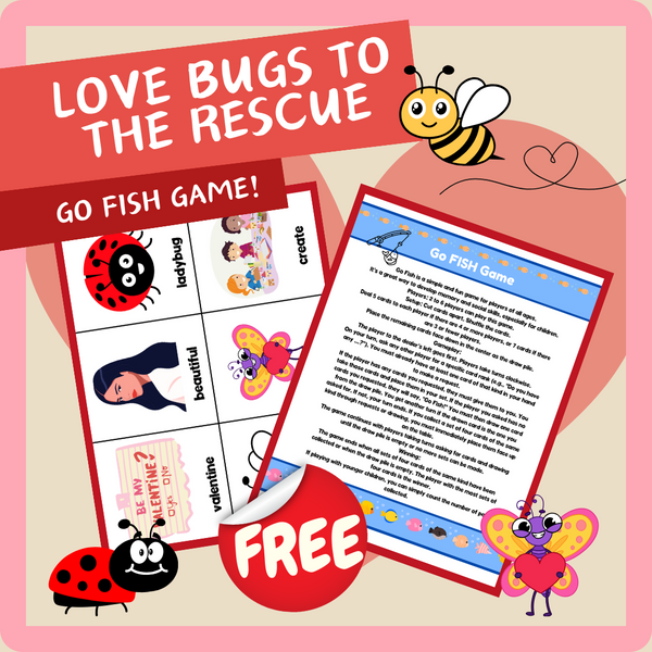 FREE Love Bugs To The Rescue Go Fish Game - English